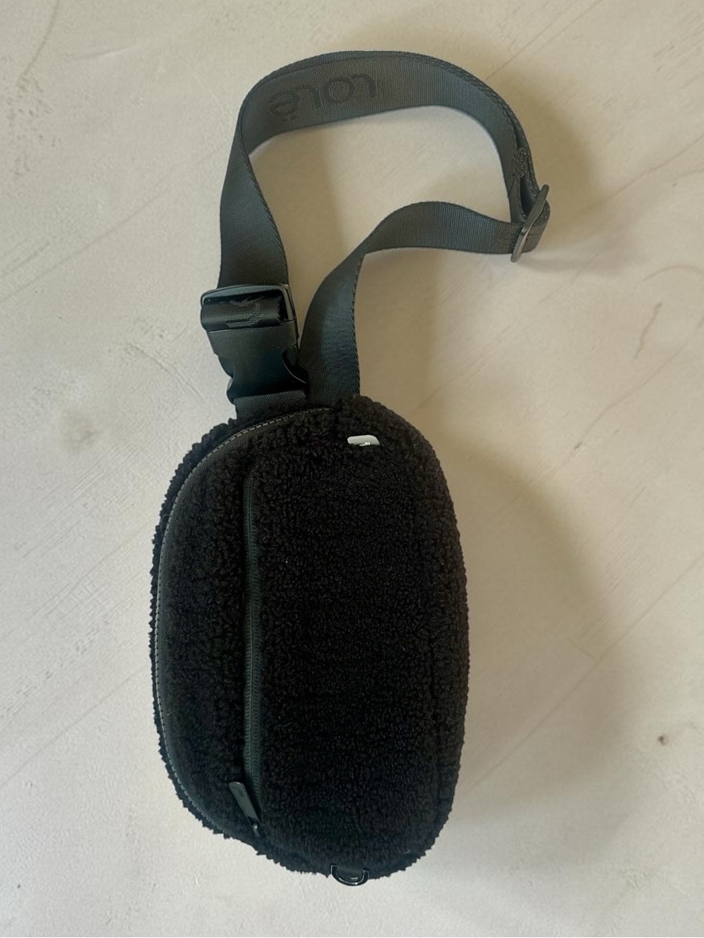 Lole Black Sherpa Crossbody Belt Bag
